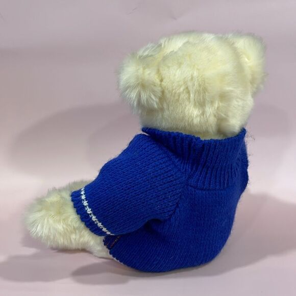 Russ Berrie 8” Plush White Hanukkah Teddy Bear Excellent Used Condition Like New - Picture 3 of 8